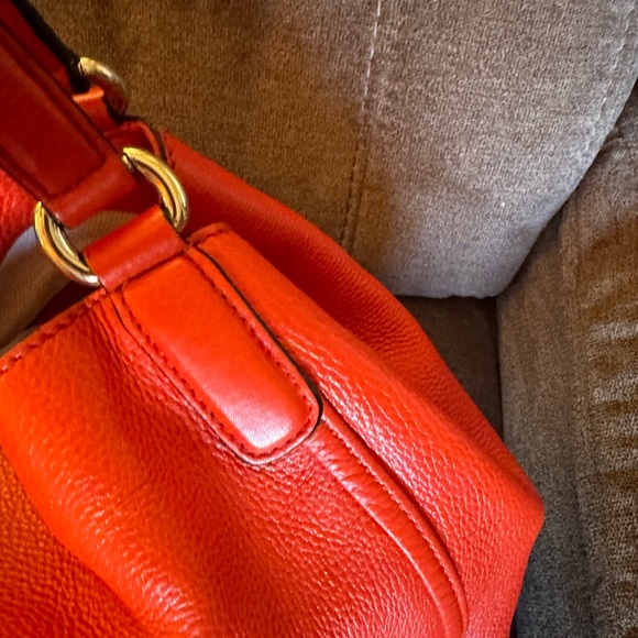 Excellent Conditions Authentic GUCCI Red/ Orange Leather Soho Tote Hand Bag - Picture 7 of 16